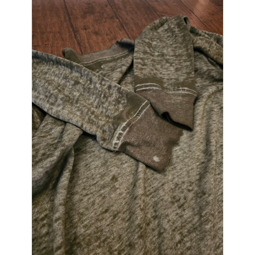 Maurices Olive Green Y2K Full Zip Cardigan Sweater Utility Pocket XL Indie Artsy - Picture 6 of 7